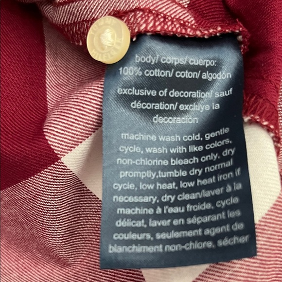 Tommy Hilfiger Red and White Plaid Shirt - Picture 5 of 7